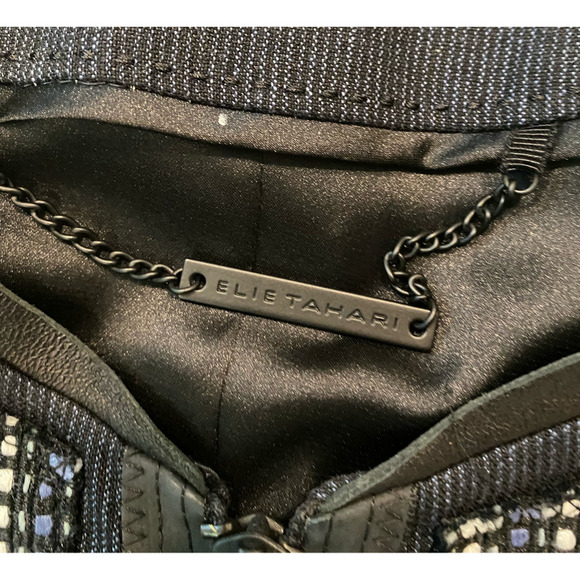 Elie Tahari Patterned Bomber Jacket Size 2 - Picture 3 of 5